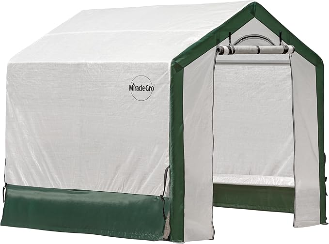 Miracle-GRO 6' x 6' x 6' All-Season Indoor/Outdoor Backyard Garden Greenhouse and Compact Waterproof Plant Shelter, Translucent