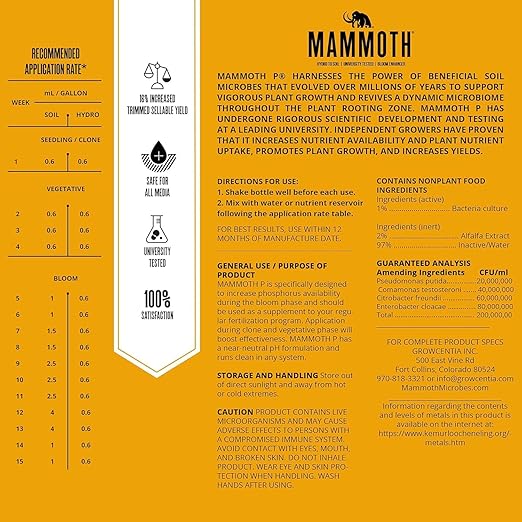 Mammoth P Bloom Booster & Enhancer - Plant Nutrients for Increased Growth & Yield (5-Gallon)