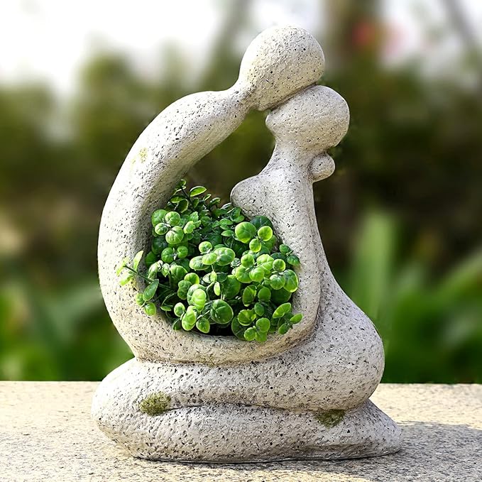 Aclema Unique Planters for Indoor Outdoor Plants Head Face Planter Pot Large Succulent Planters Flower Vase with Drainage Hole Around You