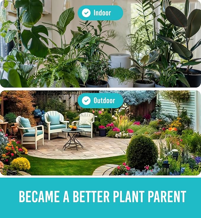 GROWIT Plant Moisture Meter - Accurately Tells You When to Water Your Plants - Perfect Stocking Stuffers Gift - No Battery Needed