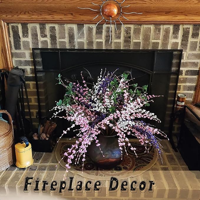 5 Pcs 29.9" Long Jasmine Artificial Pink Flowers Fake Jasmine Flower Stem Valentines Day Bouquet Faux DIY Floral Art Plant Dry Branches for Home Office Wedding Party Vase Decoration