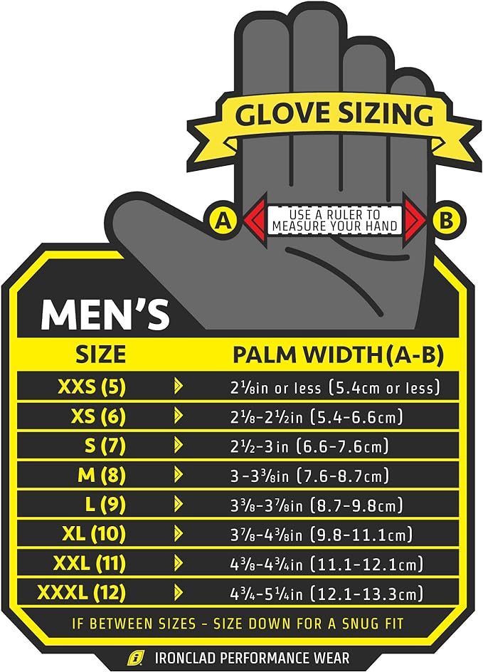 Ironclad Command Impact Work Gloves; Touch Screen Gloves Conductive Palm & Fingers, Impact Protection, Machine Washable