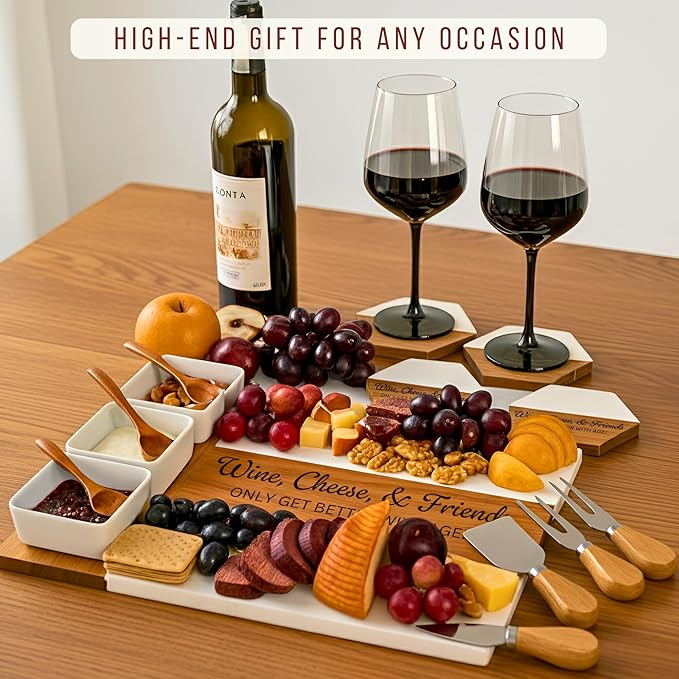Personalized Charcuterie Board - Custom Large Cheese Boards for Wedding, Anniversary, New Home, Housewarming, Bridal Shower, Birthday, Retirement Gift for Women, Couples, Valentines Day Gifts for Her