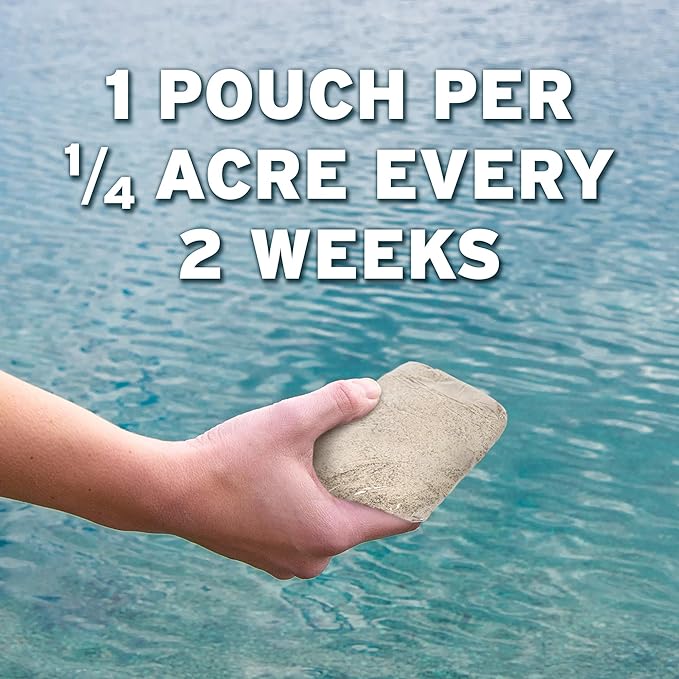 Bioda Pond Clarifier & Muck Cleaner, Keeps Ponds Clear, Treats 1/4 Acre - 6 Months, 12 Packets