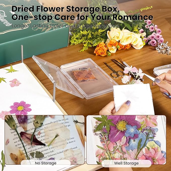 Aboofx Flower Press Kit, Craft Kits 17" x 11.8" 5-Layers Wooden Flower Pressing Kit for Crafts Pressed Flowers and Plant for DIY Art, Preservation for Bookmark Frame Wedding Drying