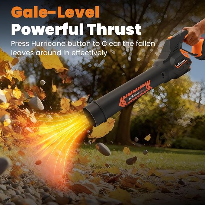 maXpeedingrods Leaf Blower Cordless, 650CFM Electric Leaf Blower with 2 x 4.5Ah Batteries & Fast Charger, 180° Deformation Blower, Lightweight Leaf Blower for Lawn Care, Garden, Patio & Outdoor Clean