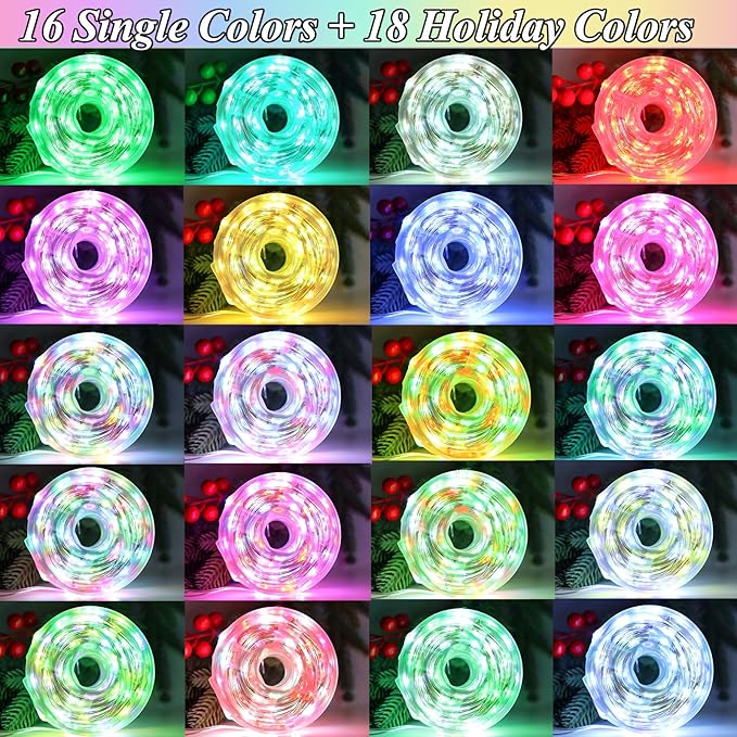 Lovelite Fairy Lights Battery Operated USB Plug in, 34 Colors Changing 33ft 100LED Easter String Lights with Remote, Waterproof Twinkle Lights for Bedroom Indoor Outdoor Party Valentine Decor