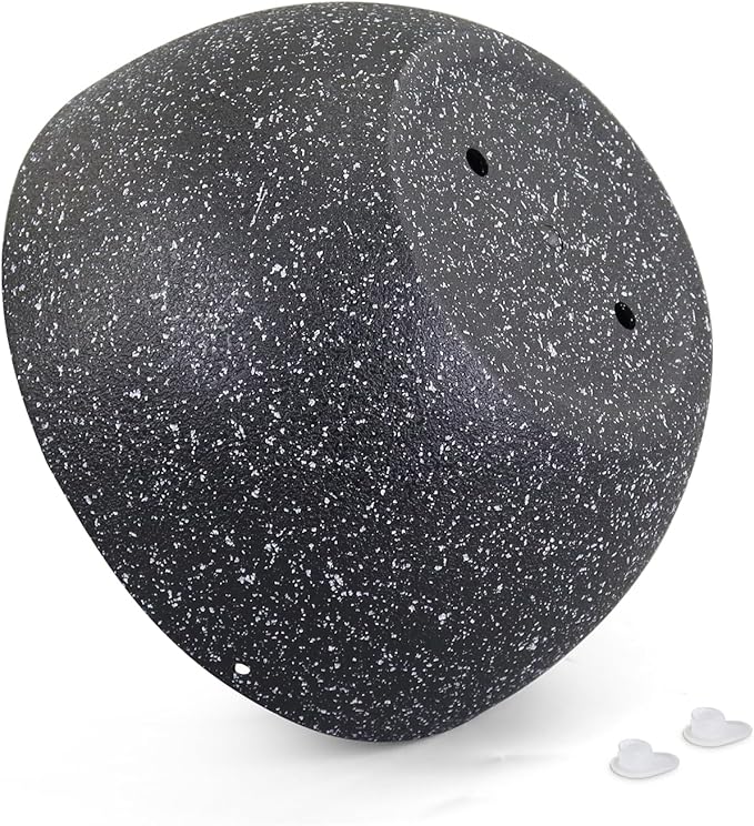 Meowell 10 inch Hanging Planters for Indoor Outdoor Plants, 2 Pack Hanging Flower Plant Pots with Drainage Holes and Chain for Garden Porch, Plastic Hanging Baskets for House Plants, Speckled Black