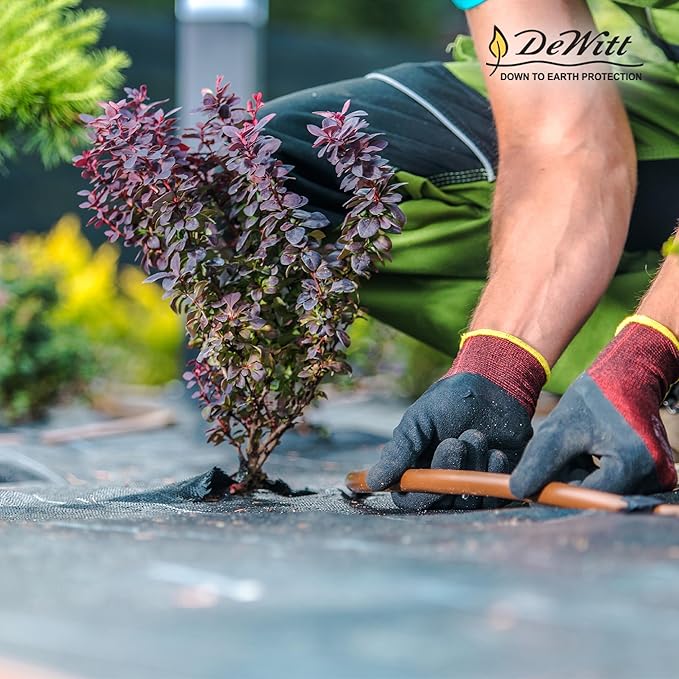 DeWitt SBLT4300 Sunbelt Woven Weed Barrier Landscape Fabric Ground Cover, 4-Foot Width x 300 Feet (4 Pack)
