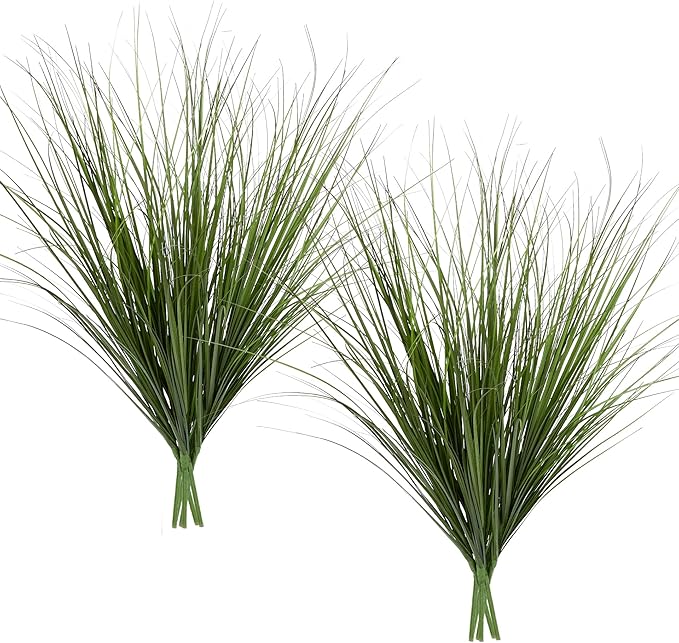 Uqueeten 12PCS Fake Plants Artificial Wheat Grass Greenery Plastic Plants Fake Grass Artificial Plants for Outdoor Decor Artificial Grass Plant with Greenery Stems for Indoor Home Decoration 26.4"