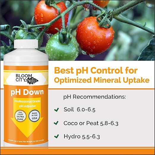 Bloom City Professional pH Down Liquid Fertilizer, 1/2 Pint (8 oz)