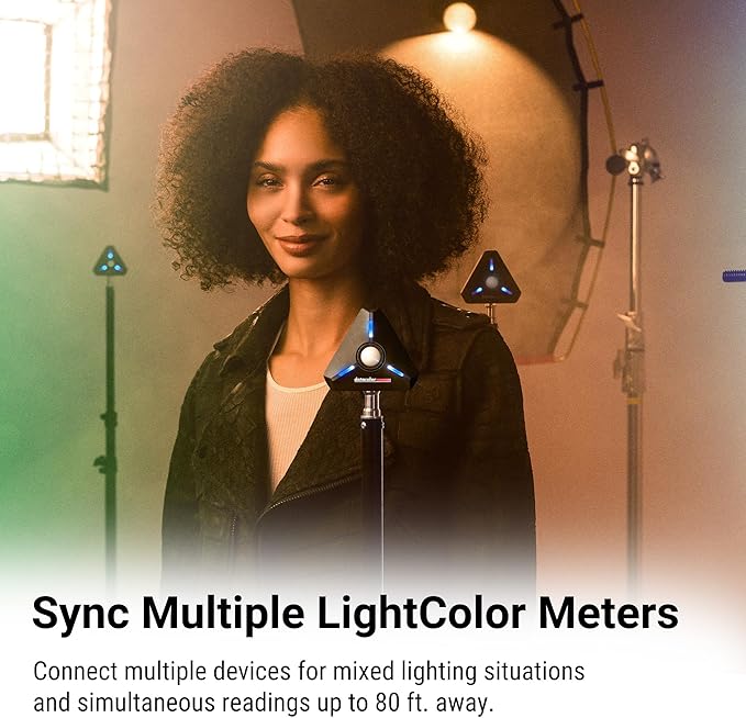 Datacolor LightColor Meter - Bluetooth-Enabled Light & Color Temperature Meter for Photo, Video, and Cinema - Continuous Real-Time Data Streaming - Portable, Compact, Drop-Resistant