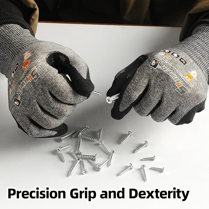 Schwer A4 AIR-SKIN Cut Resistant Work Gloves AR5918 with Extreme Lightweight & Thin, Grip Gloves for Fishing, Refined Work, Mechanic, Gardening, Touch-Screen, 3D-Comfort Fit, 150 Pair (M)