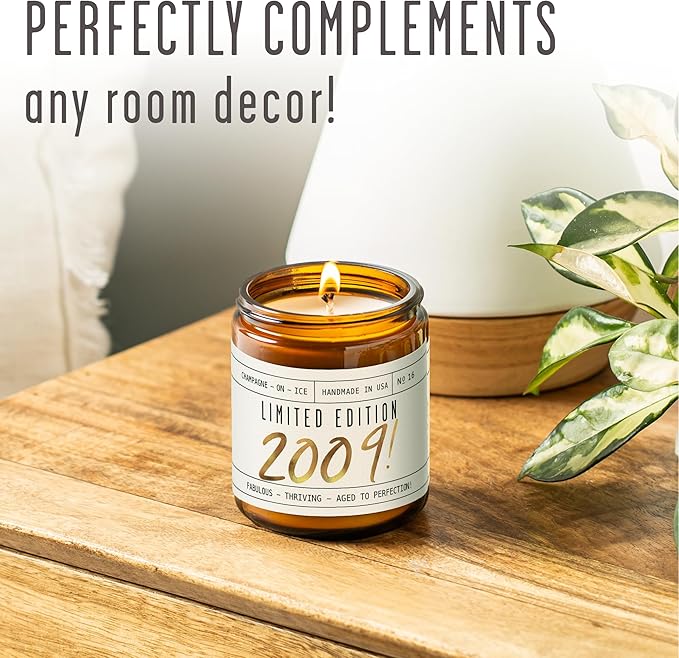 17th Birthday Gifts for Girls - 'Limited Edition 2009' Soy Candle, w/Sparkling Berries & Fruit I 17 Birthday Gifts for Women I 17th Gift for Her Ideas I 9oz Reusable Jar, 50Hr Burn, Made in USA