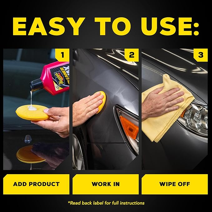 Meguiar's Cleaner Wax - Liquid Car Wax, Cleans, Polishes and Protects Your Vehicle - Easy to Use, Long-lasting Shine - 16 Oz