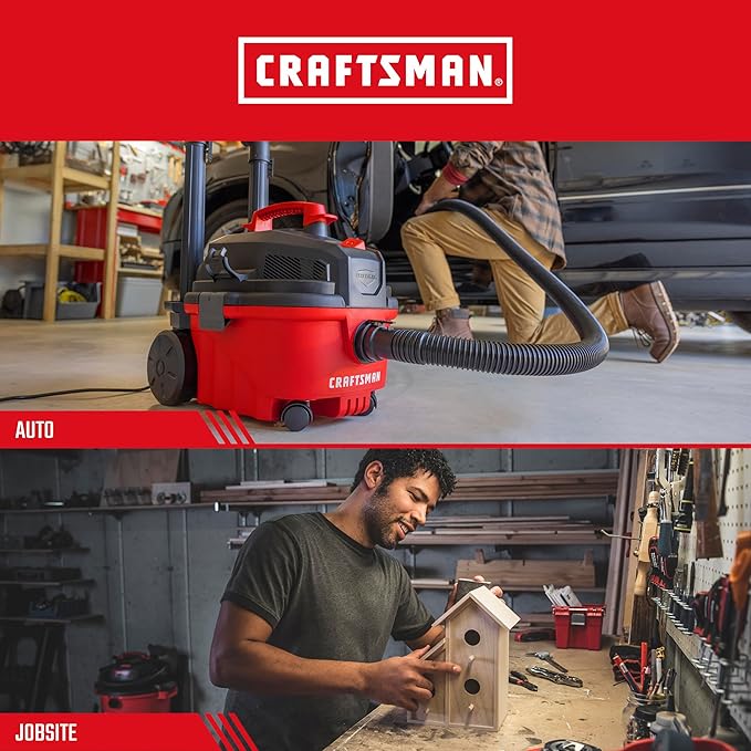 CRAFTSMAN CMXZVBE38336 1-7/8 in. LED Lighted Car Nozzle Wet Dry Vac Attachment, Industrial-Grade Shop Vacuum Accessory for Illuminating Dark Areas While Cleaning, Fits 1-7/8 in. Hose Diameter