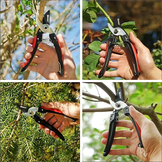 Eden 39005 Bypass Pruning Shears, 5/8 inch cutting diameter for Stems and branches