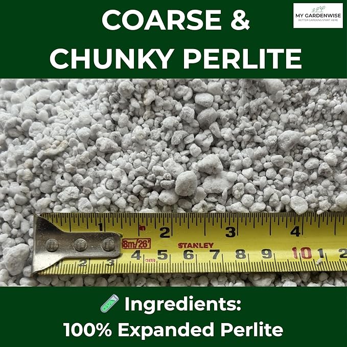 GARDENWISE Perlite for Plants, Coarse and Chunky Horticultural Perlite, Organic Perlite for Gardening Indoor & Outdoor, Perlite Bulk Bag, Made in USA (20 quarts)