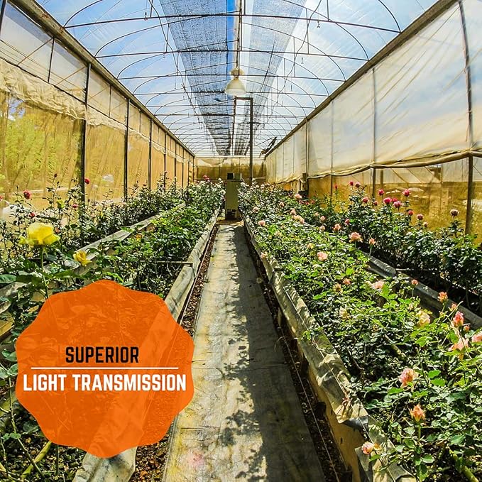 Farm Plastic Supply - Clear Greenhouse Plastic Sheeting - Ultra Durable - 8 mil - (50' x 15') - 4 Year UV Resistant Polyethylene Greenhouse Film for Gardening, Farming, Agriculture