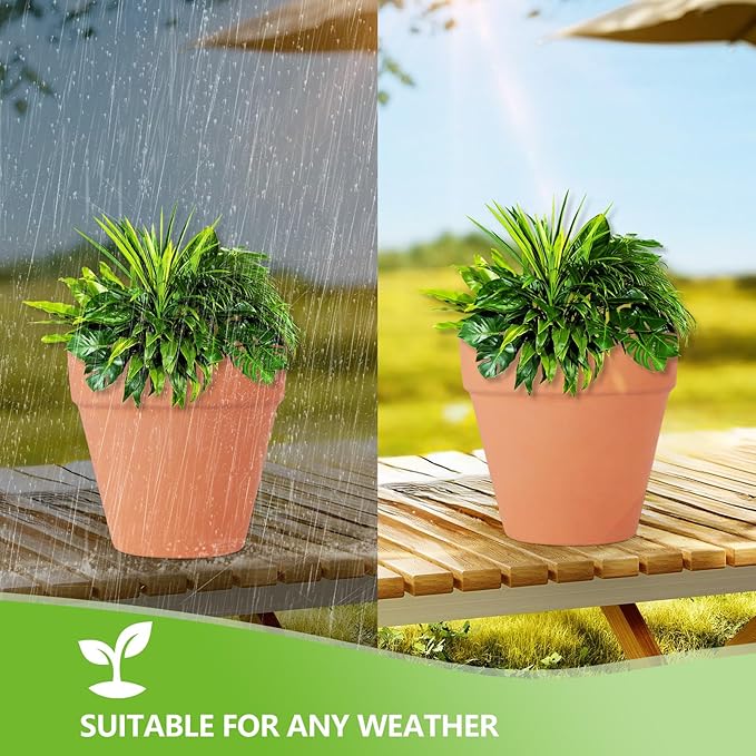 YESIACE 24 Pack 4 Inches Terracotta Plant Pots, Terra Cotta Planter with Drainage Holes, Perfect for Planting, Painting, Weddings and Parties