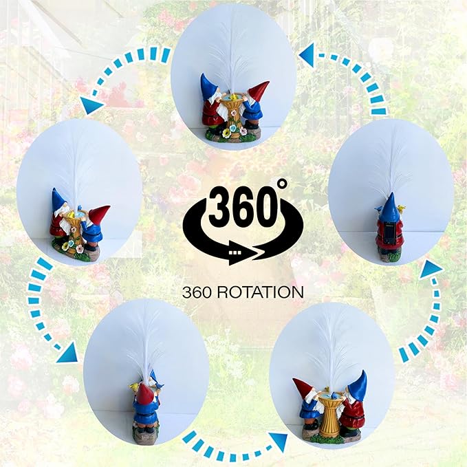 Solar Gnome Garden Statues，LED Lights Outdoor with 7 Multi-Color Changing Modes Solar Garden Decor Yard Lights Outside Patio Lawn, Gifts for Mom Grandma Women Birthday
