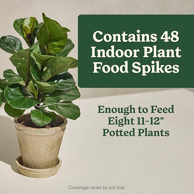 Miracle-Gro Indoor Plant Food Spikes for All Plants, Fertilizer Spikes for Houseplants, Flowers, Vegetables, and Herbs, 48 Spikes