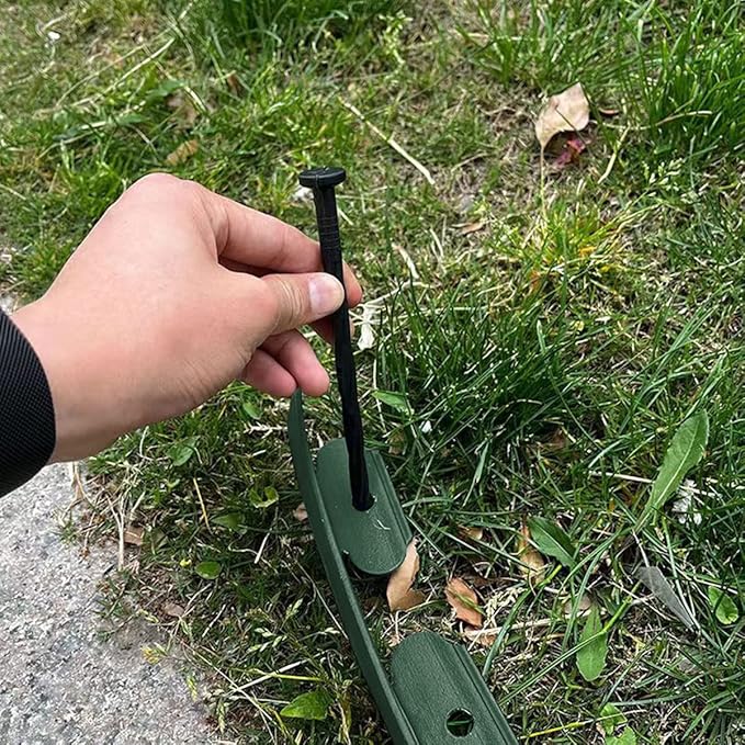 Landscape Edging 33FT,Garden Edging Borders [Extra Tall 4IN High] Flexible Lawn Edging Kit with Total 50pcs Stakes,Mini Plastic Fence Edge Used for Yard,Flowerbeds,Landscaping,Grass,Tree -Green
