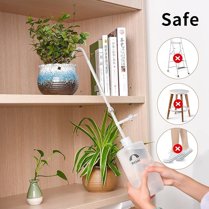 Plant Water Bottle for Hanging Plant 33oz with Long Spout Can Watering Bottle Squeeze for Succulents Bonsai House Plants Potted Flowers Shrubs | Indoor or Outdoor