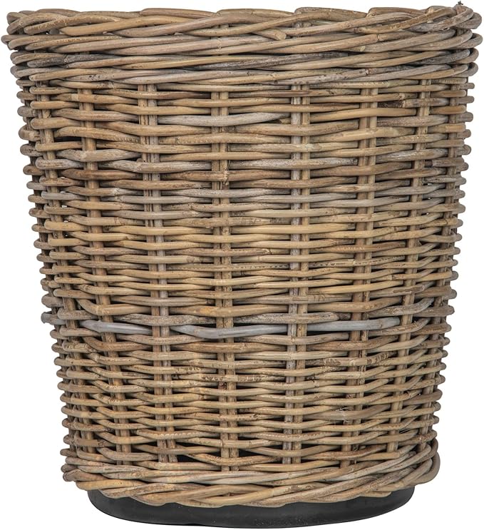 Kouboo - Rattan Kobo Classic Cylinder Indoor & Outdoor Planter Basket, Plant Pot (Small)