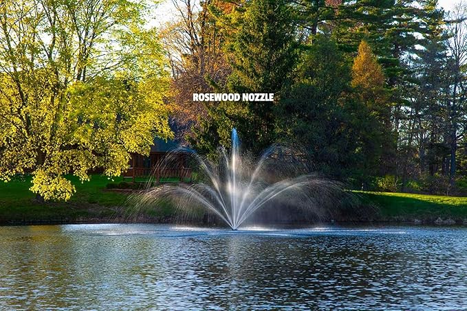 Scott Aerator Great Lakes Large Pond Fountain- 3/4 HP 230V with 200 ft. Cord | Aerating Fountain for Lakes & Ponds | Maintenance Free Stainless Steel | 5 Pattern | Nozzles Included | Made in USA
