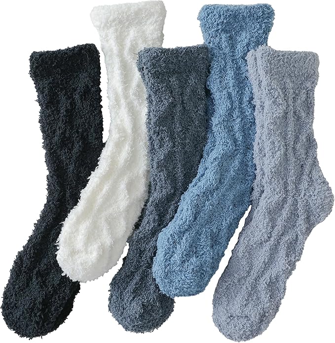 TEHOOK Warm & Cozy Valentines Gifts for Women, Fluffy Fuzzy Plush Sleeping Slipper Socks - Soft Warm Fabric