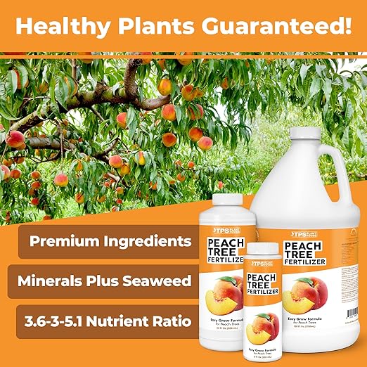 Peach Tree Fertilizer – Liquid Peach Tree Plant Food for Healthy Growth & Fruit Production, 1 Gallon