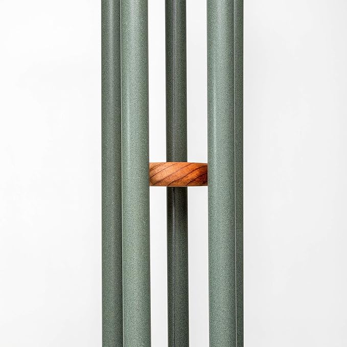 Festival 60-inch Redwood Wind Chime w/Customization in Forest Green by Wind River for Patio, Backyard, Garden, and Outdoor décor. Made in The USA