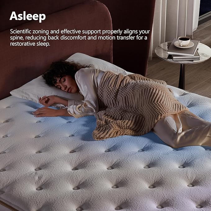 Full 12inch, Hybrid Mattress in a Box Memory Foam Mattress Full Size Firm with Individual Pocket Spring Upgrade Zoned Support Medium Firm Memory Fat Mattress
