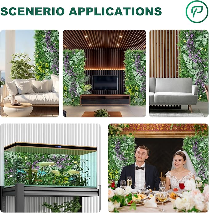 Yangrass Artificial Grass Wall Backdrop Panels, 20''x40'' 6pcs Boxwood Hedge Panels Privacy Screen with UV Protection, Fake Greenery Wall Panels Decor for Garden Indoor Outdoor