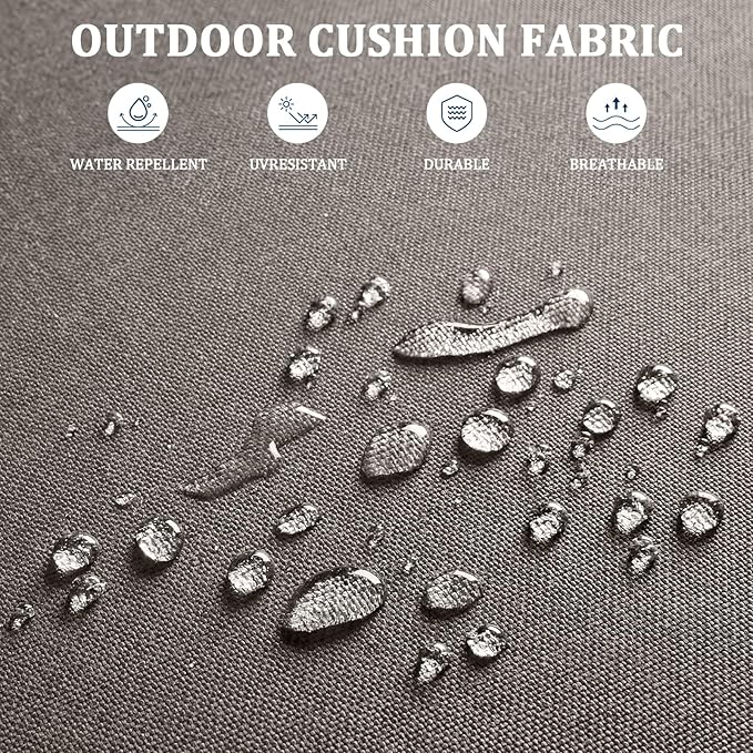 Outdoor Patio Sofa Set (3pcs) with High-Back Design—Thickened Cushions, Sofa Footstool, Patio Set, All-Weather Wicker Patio Furniture Set, Suitable for Balconies and Patios, Available in Brown/Gery