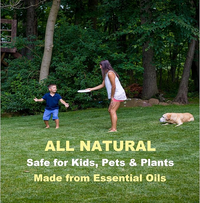 EcoGuard Plus Mosquito Fogger Outdoor Plant Based Spray for Yard, Natural Tick Control Kills Repels Harmful Bugs, Safe for Kids Pets Plants, 16 Oz Covers 2 Acres