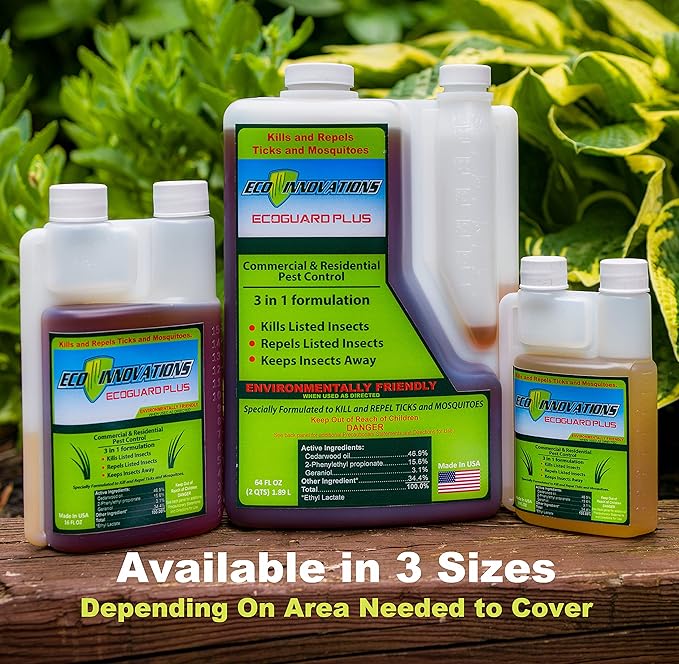 EcoGuard Plus Mosquito Fogger Outdoor Plant Based Spray for Yard, Natural Tick Control Kills Repels Harmful Bugs, Safe for Kids Pets Plants, 16 Oz Covers 2 Acres