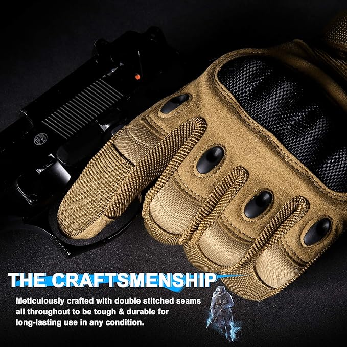 WTACTFUL Tactical Gloves for Men Touchscreen Airsoft Paintball Motorcycle Gloves