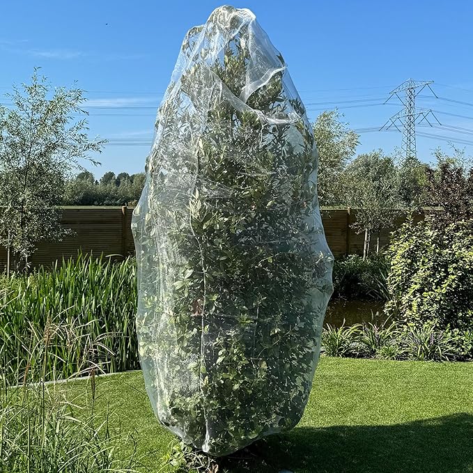Fruit Tree Protection Bags 6.5x8.5 FT | Multiple Size Garden Netting for Fruit & Vegetable Protection | White Plant Net Cover for Blueberry & Tomato | Bird & Insect Mesh Fabric Protector