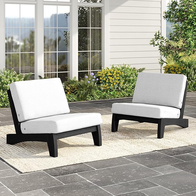 Outdoor Wood Bistro Set, Wooden Conversation Patio Table and Chairs Furniture Set for Porch Balcony Deck Backyard