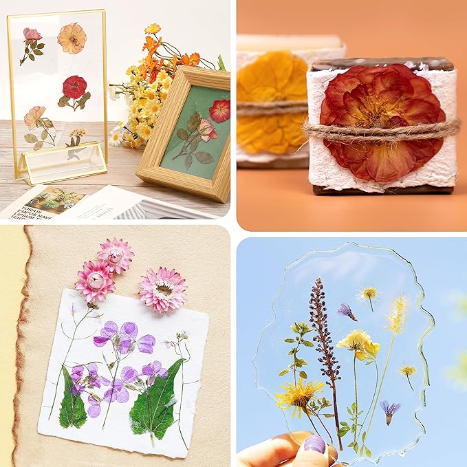 Aboofx Flower Press Kit, Craft Kits 11"x11" 10 Layers Wooden Flower Pressing Kit for Crafts Pressed Flowers & Plant Press for Valentine DIY Art, Preservation for Bookmark Frame Wedding Flowers Drying