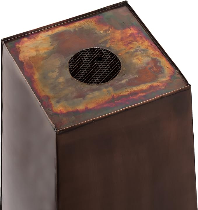 H Potter Tall Copper Planter 33 Inch Indoor Outdoor – Antique Copper Stainless Steel Floor Planter with Insert & Drainage – Large Entryway Patio Porch Flower Pot