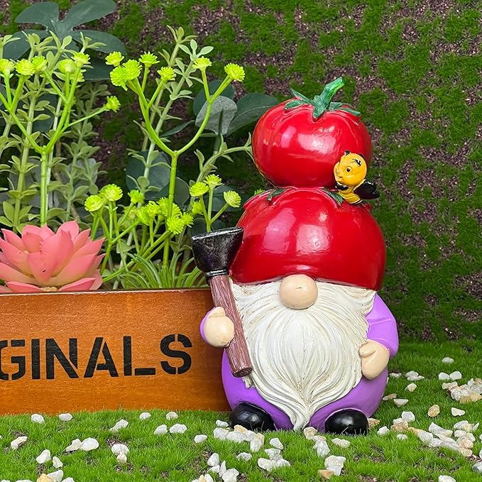 Tomato Gnomes Decorations Decor Gifts Garden Statue for Home Figurines