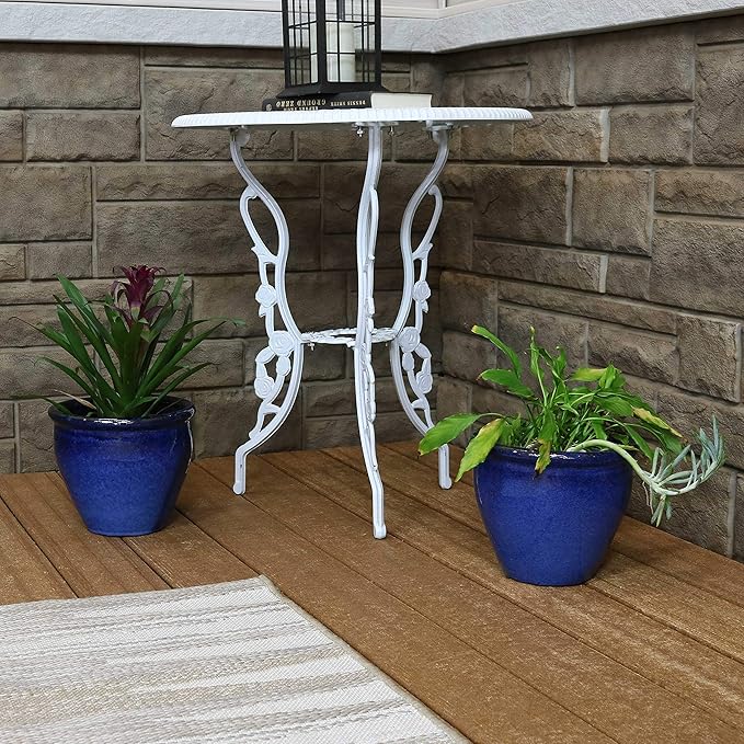 Sunnydaze Round Ceramic Planter - Set of 2 Indoor or Outdoor Plant Pots with Drainage Hole - Chalet - 9" - Imperial Blue Glaze