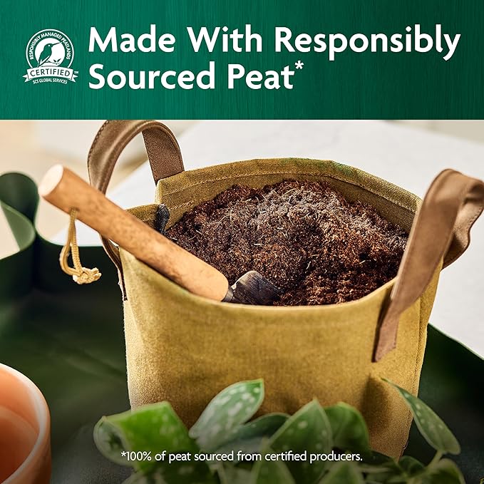 Miracle-GRO Organic Indoor Potting Mix, Protects Against Over and Under Watering, for Indoor Container Plants, Houseplants and Starter Plants, OMRI Listed, 8 qt., 3-Pack