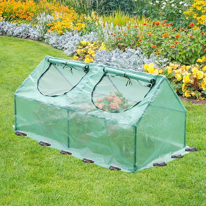 BPS 6x3x3 FT 3-in-1 Mini Greenhouse Kit, Small Greenhouse with Triple-Layer Window for All-Season Vegetable and Plant Growing