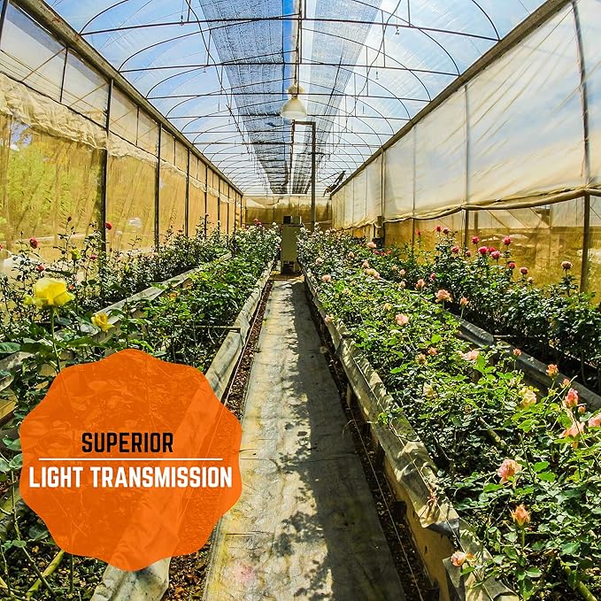 Farm Plastic Supply - Clear Greenhouse Plastic Sheeting - 6 mil - (25' x 18') - 4 Year UV Resistant Polyethylene Greenhouse Film, Hoop House Green House Cover for Gardening, Farming, Agriculture