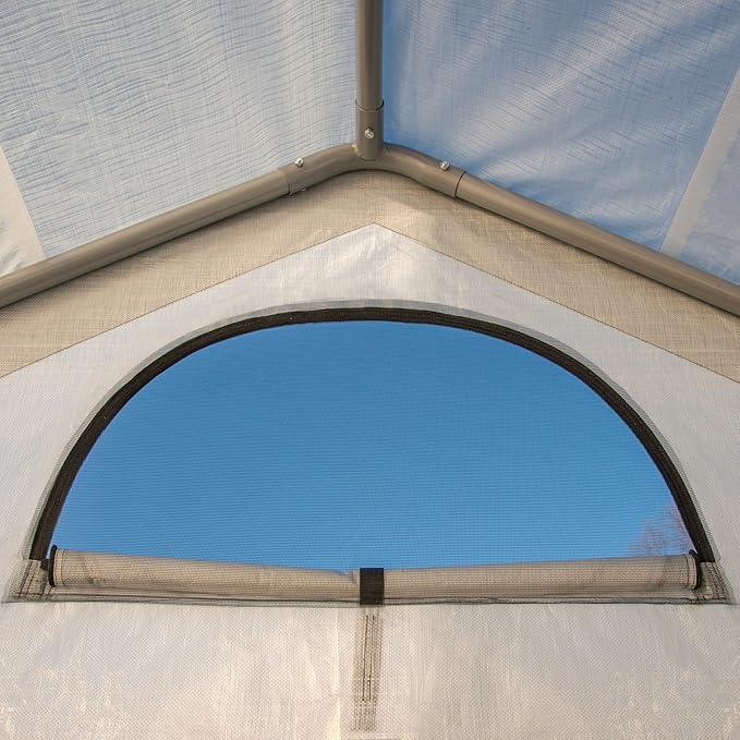 Miracle-GRO 6' x 8' x 6' All-Season Indoor/Outdoor Backyard Garden Greenhouse and Compact Waterproof Plant Shelter, Translucent