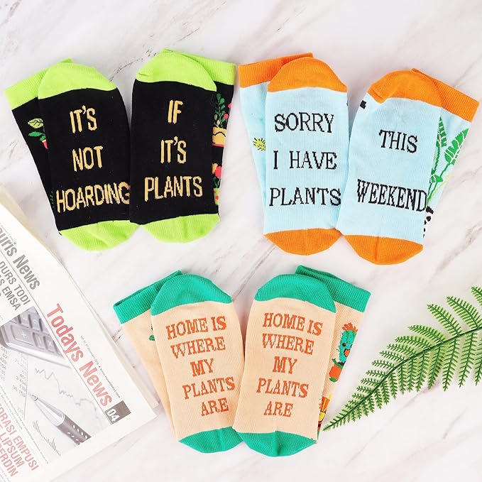 Jeasona Womens Funny Socks Plant Cat Nurse Gifts for Women Mom